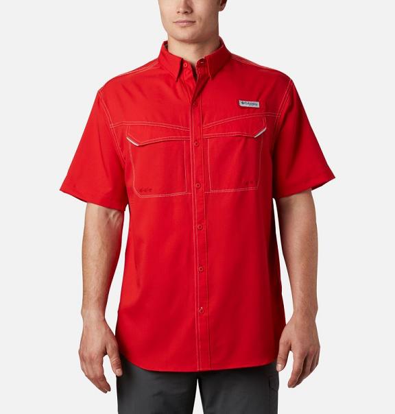Columbia Low Drag Offshore Shirts Red For Men's NZ93051 New Zealand
